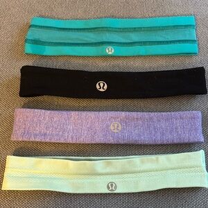 4 Lululemon headbands.  Grip strip inside